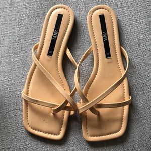 Zara Peach Flats ! Size 36